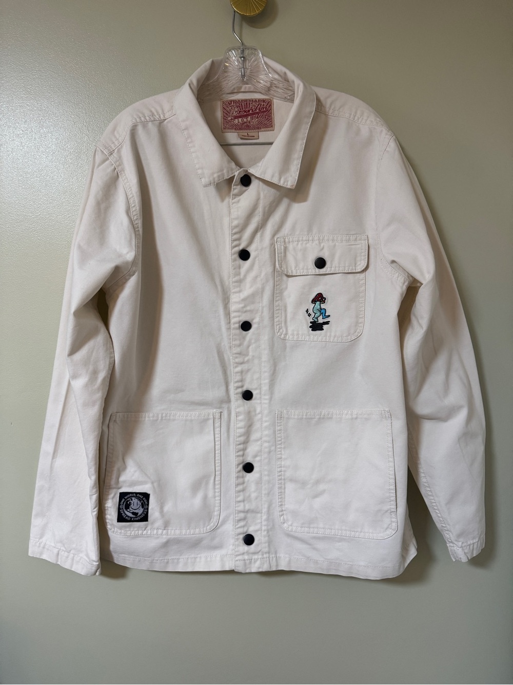 Men's Brooklyn Cloth Shirt Jacket with Pocket Embroidery